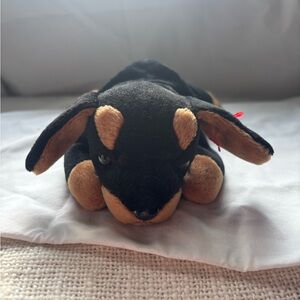 Ty Plush Dog Toy - Black and Tan